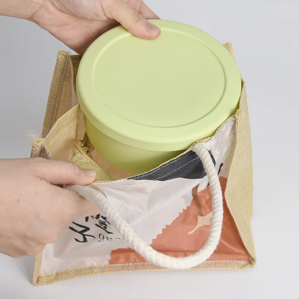 Manufacturer Direct Wholesale Children's Silicone Bento Lunch Boxes with Fresh-Keeper Covers Soup Boxes and Soup Cups manufacture