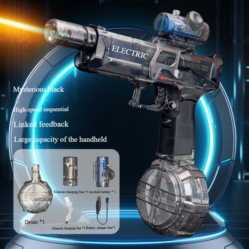 Yutong Large Capacity Powerfull High Pressure Water Gun Ice Explosion Electric Luminous Continuous Black Technology Laser Type