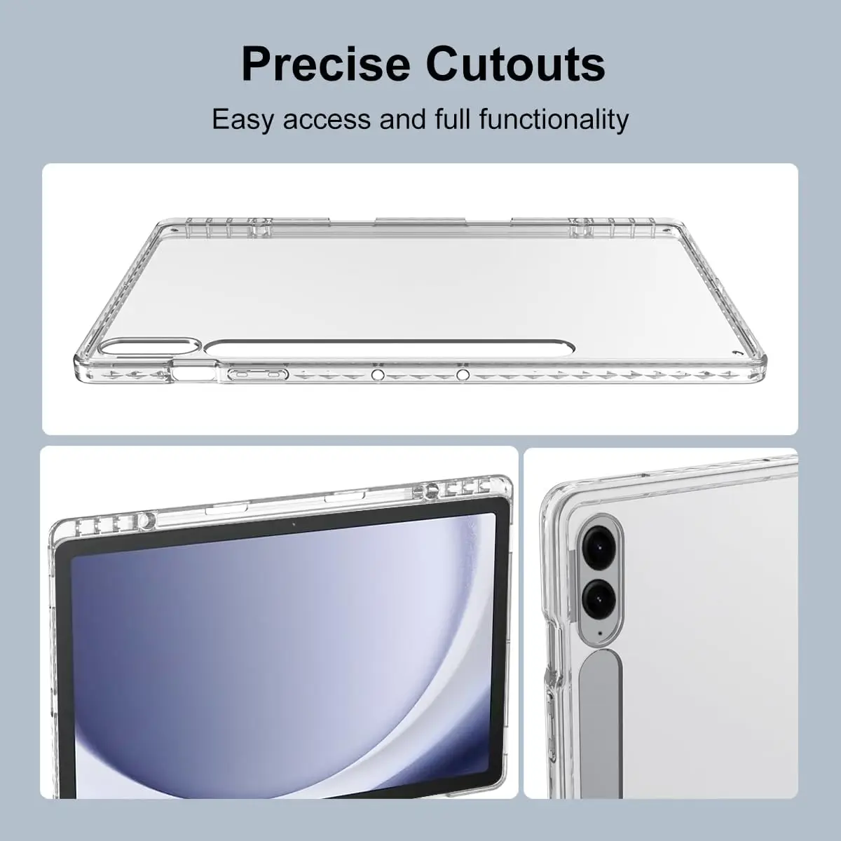 product case for samsung galaxy tab s10 plus 124 inch 2025 slim design flexible soft tpu protective cover clear covers-4