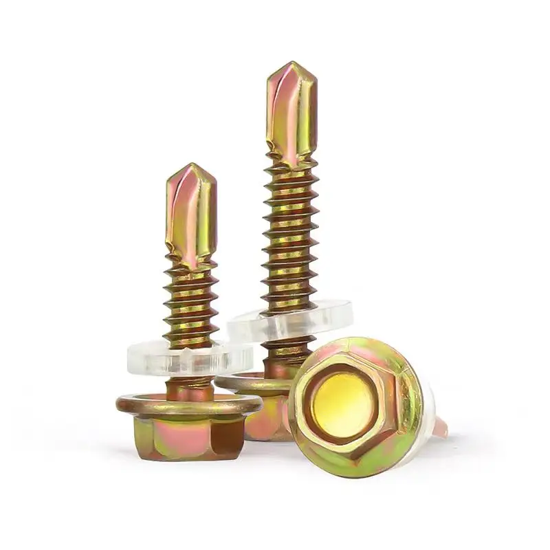 Factory Supply Hex Head Wood Screw Stainless Steel Hexagon Flange Head Self Drilling Screws