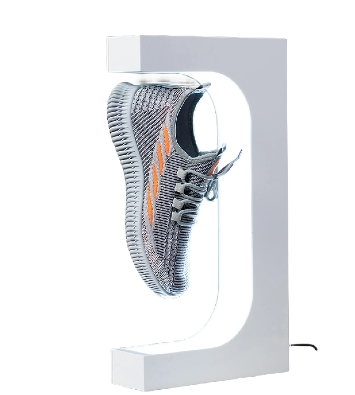 New Dropshipping Rotating  Magnetic Levitation Floating Shoe Display Rack with Led Light