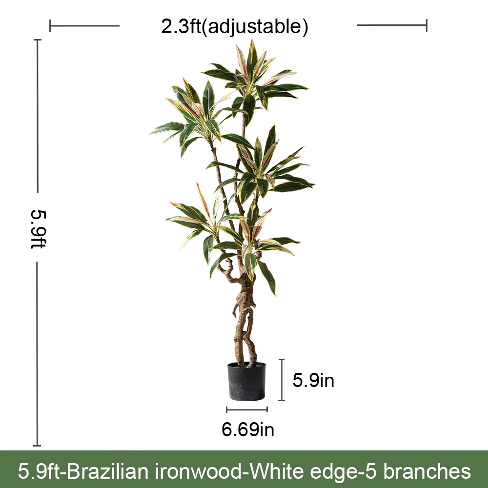 Natural Style Large Artificial Brazilian Ironwood Green Tree Plastic Decorative Greenery Olive Bonsai Pot Decorative Outdoor manufacture