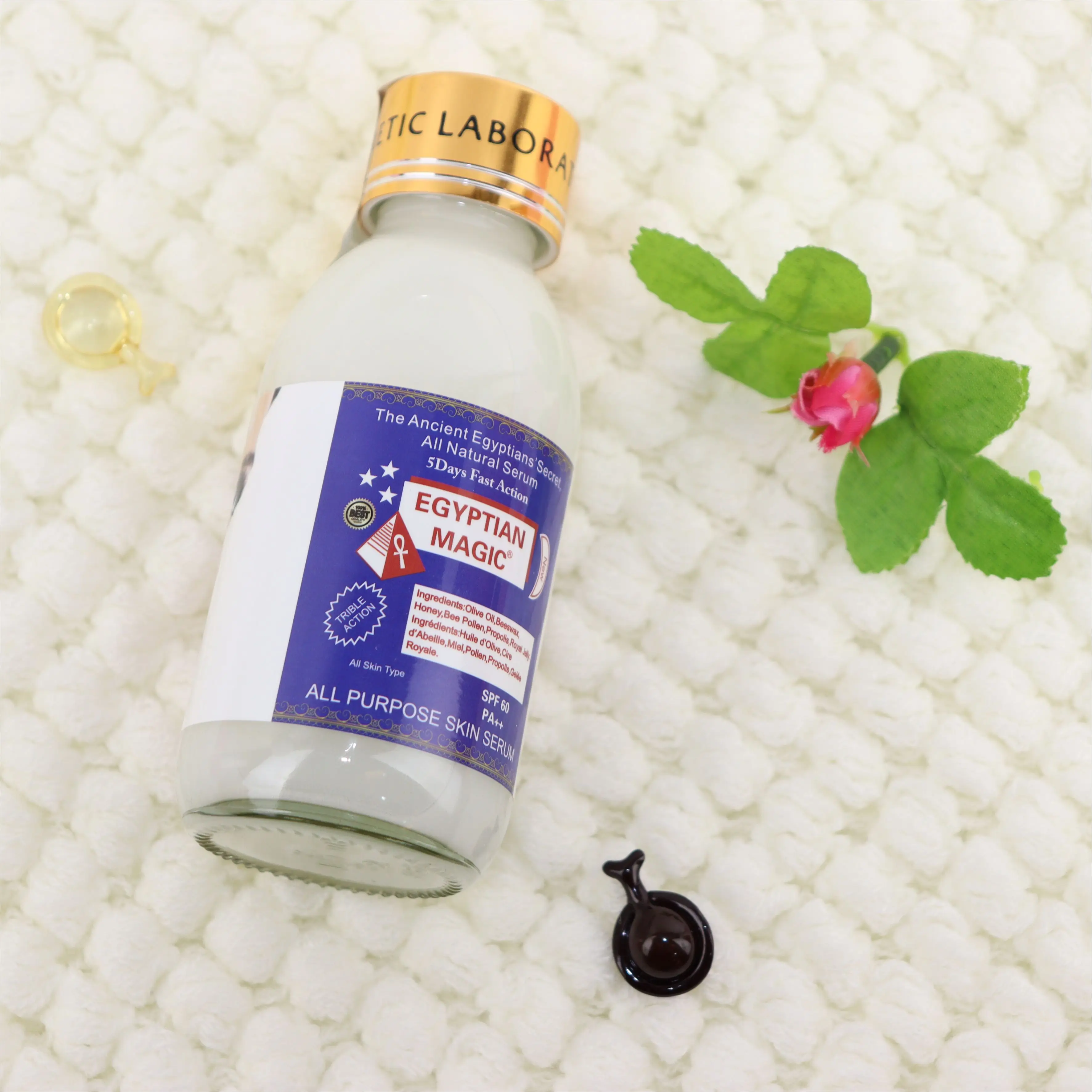 The Ancient Magic Secret All Purpose Skin Serum 5 Day Fast Action Whitening Organic Olive Oil Serum for Black Spots Skin