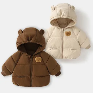 Customized Polyester / Cotton Solid Color Winter Jacket for Kids Boy and Girl Warm Kids Down Jacket Clothes for Kids