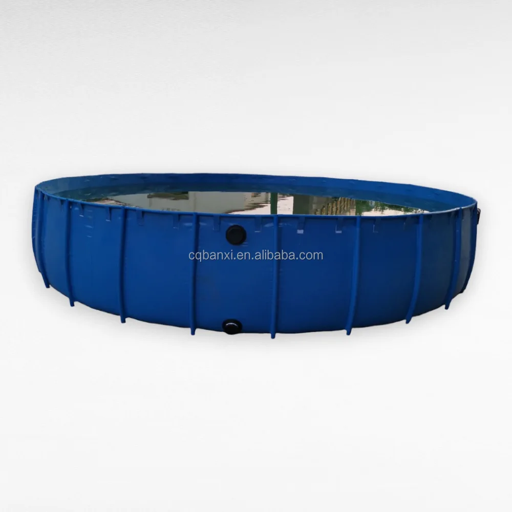 High Quality PVC Foldable Fish Tank OEM Anti-UV Biofloc Fish Farming Tank New Trend for Koi