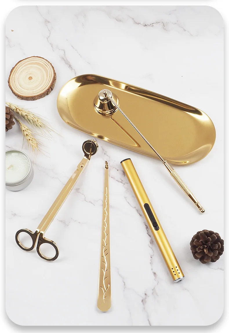 Wholesale Candle Accessories Engraved Stainless Steel Snuffer Black