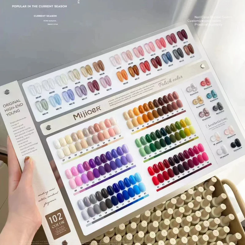 MIJIAER Nail Polish Glue - 102 Colors for Professional Salons