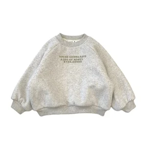 Unisex Kids Long Sleeve Sweatshirts Cotton Crewneck Tops Boys and Girls Streetwear Clothing Hoodies