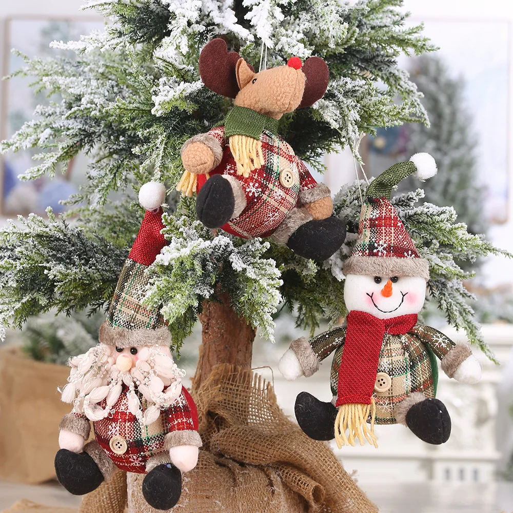 Santa Claus Christmas Doll Merry Christmas Decorations for Home Elk Christmas Ornaments Xmas Tree Decor 2022 Navidad Natal Gifts