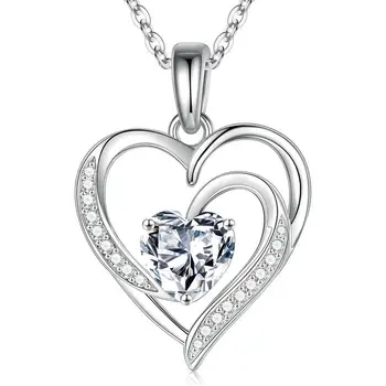 Customization OEM wholesale color heart 925 silver Custom Romantic Heart-shaped Charms pendants for Women