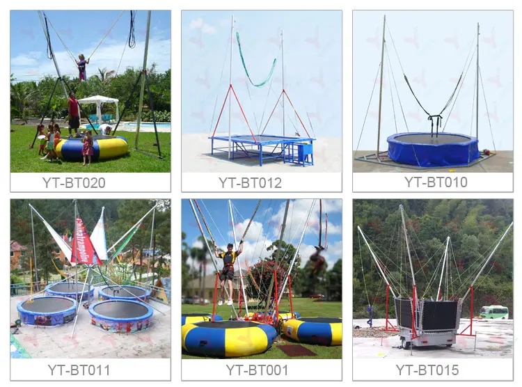 Amusement Park Rides Kids Backyard Home Big Bungy 4 Person In 1 Jump