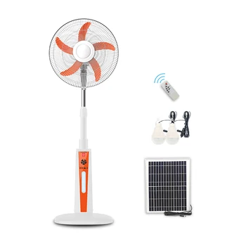 16/18 inch led wholesale ac/dc electric outdoor rechargeable cooling floor standing energy fan with remote control