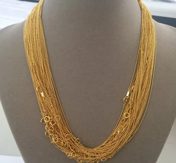 Bead Gold Chain Necklace 