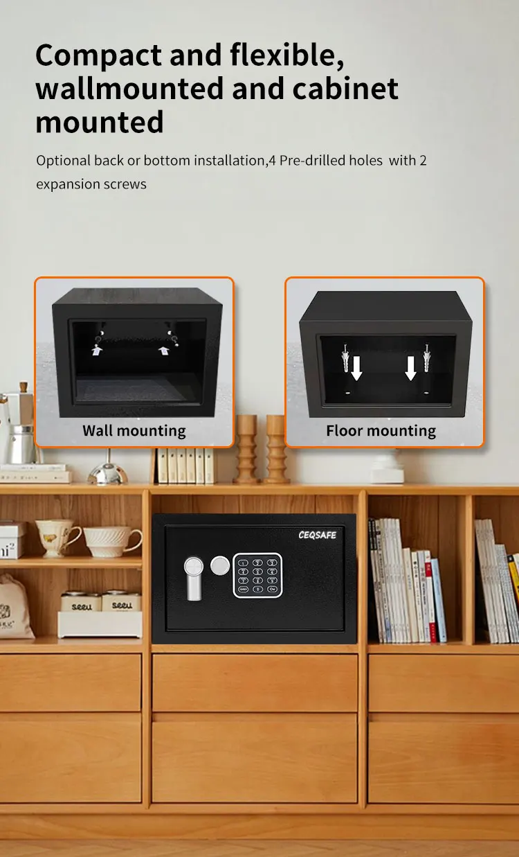 CEQSAFE High-Security Money Safe Mini Steel Safe with Electronic Lock Safe Deposit Box manufacture