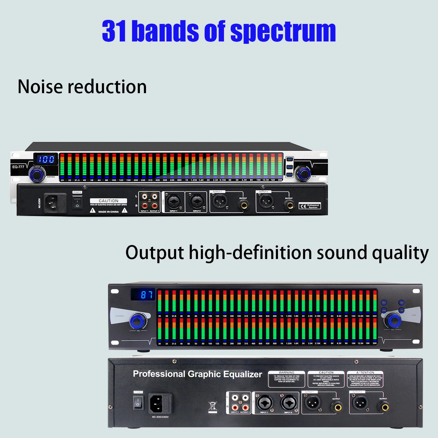Dualchannel Professional Digital Crossover 31band System Sound