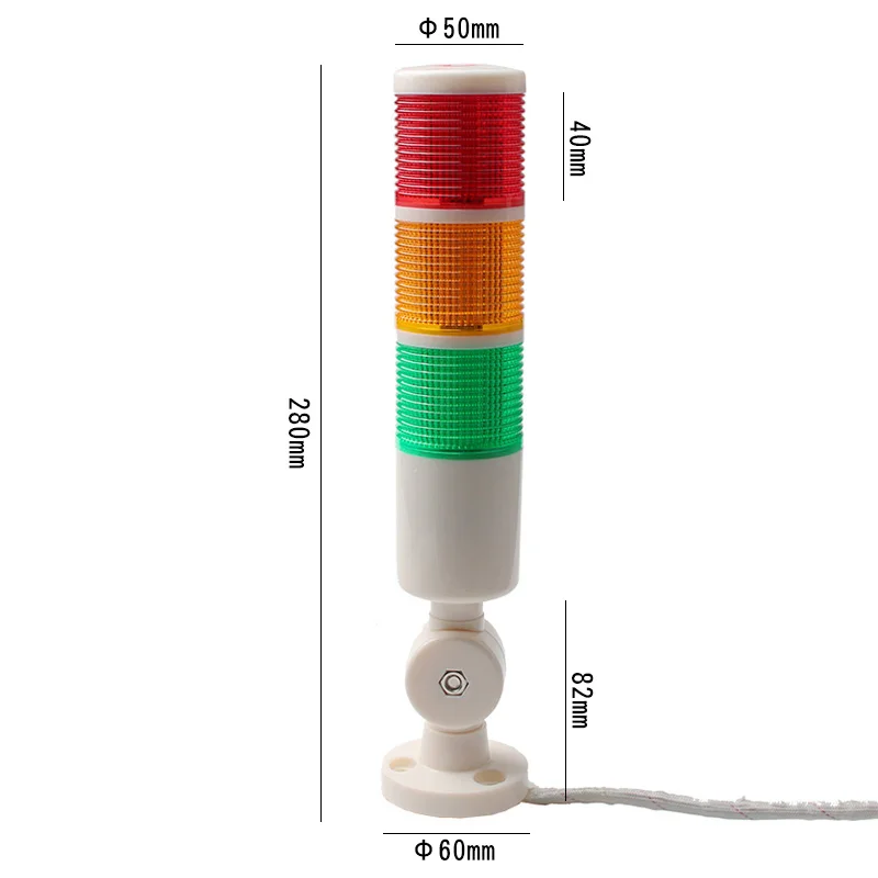 Industrial 12V 24V 110V 220V LED Caution Light Multilayer Stack Alarm Lamp for Machinery Warning Light Signal Tower