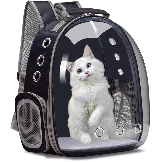 Hot small cat dog pet carrier backpack Expandable pet backpack carrier Breathable cat dog  capsule Bubble pet carrier backpack