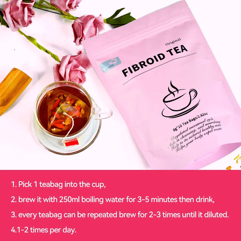 Chinaherbs Oem Private Custom Fibroid Tea Shrinking Feminine Uterus Cleaning 100 Natural Herbs