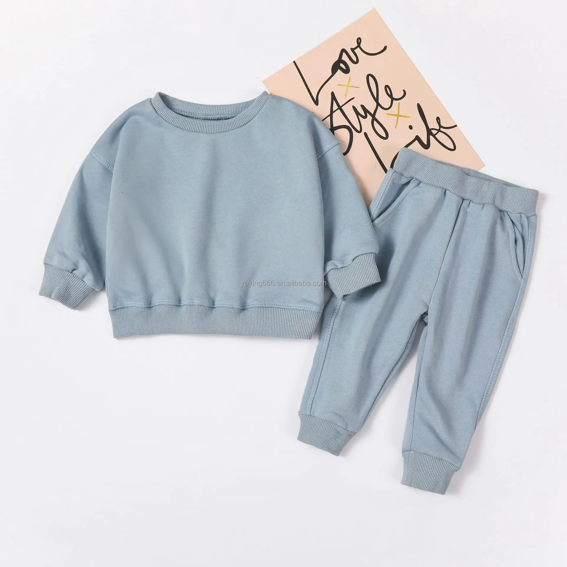 Wholesale Kids Sweatsuits Sets Custom Kids Two Piece Sweatshirt Sets ...