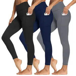 Custom Women's Leggings With Pocket Milk Silk Workout Yoga Pants Super Soft Gym Fitness Tights Leggings for Women