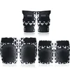 Black-white triangular turtle gear, knee-elbow-palm pads