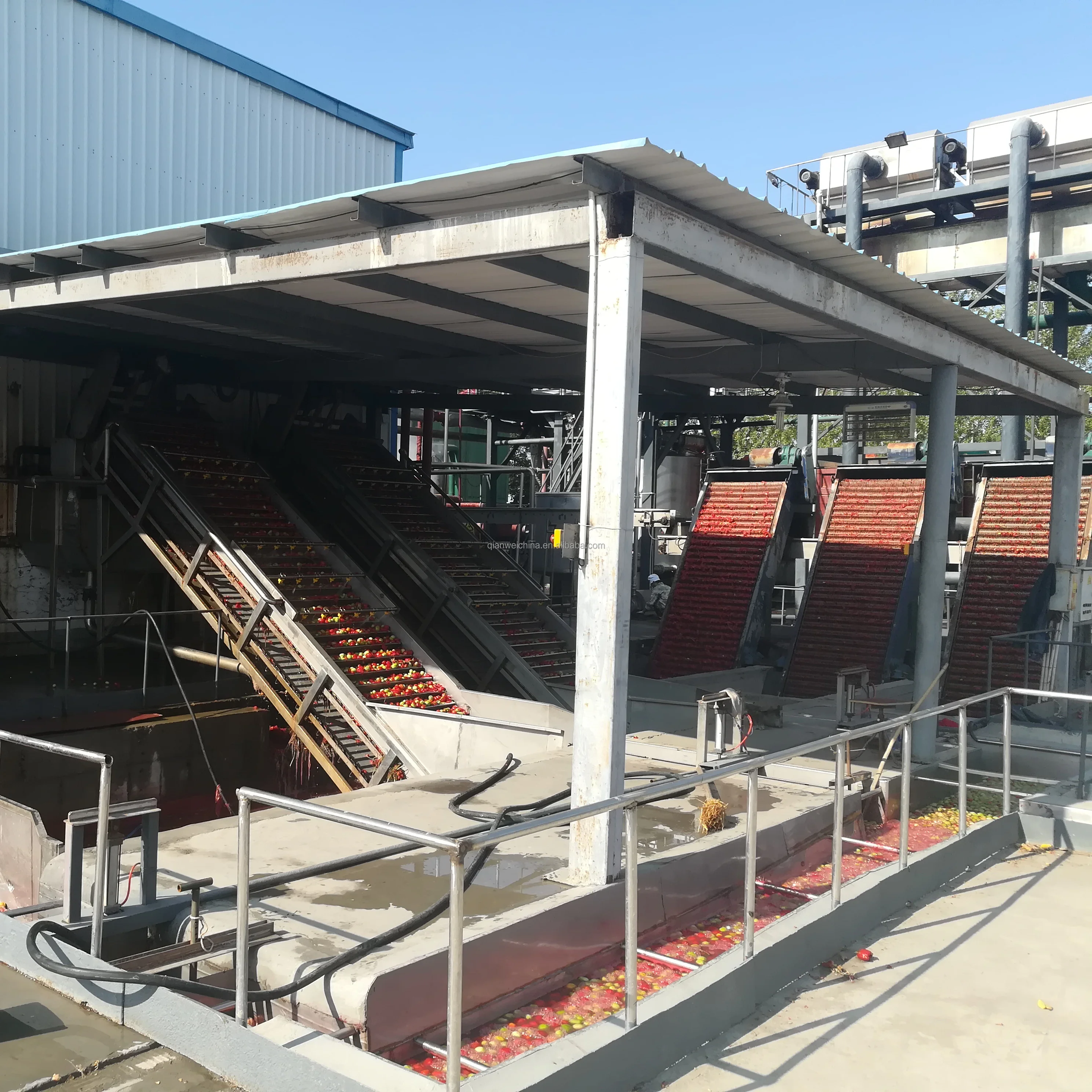 Automatically  PLC Control Tomato Paste Production Line Tomato Paste Ketchup Pulp Jam Making Processing Machine