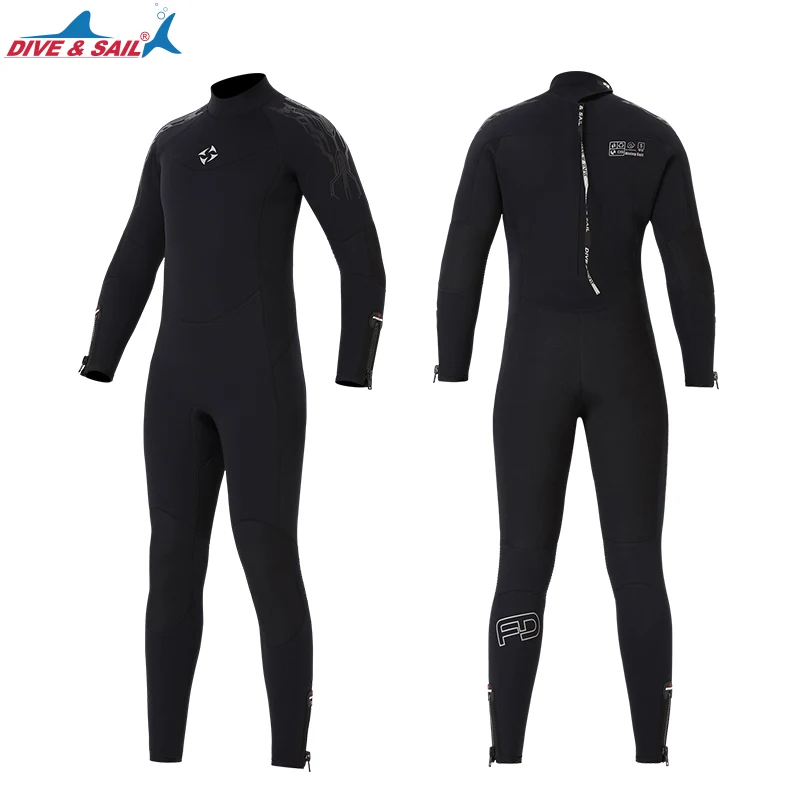 DIVE & SAIL 5mm ネオプレーン ダイビング ウエットスーツ DIVE & SAIL高品質5mmネオプレンウェットスーツメンズフルボディ