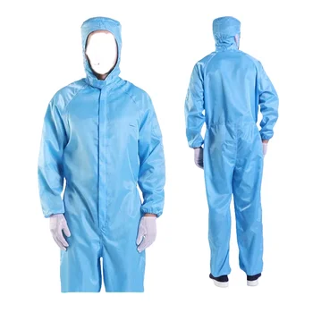 Anti-static Cleanroom Smock Jumpsuit Uniform Workwear Labcoat Protective Coverall Antistatic Lab Coats ESD Suit Work Clothes