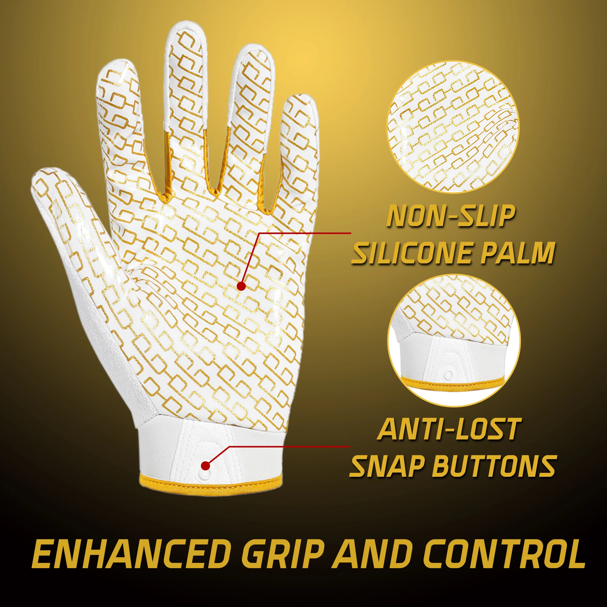 HANDLANDY Brand Stock Wholesale Golden Synthetic Leather Silicone Coating Great Grip Ant aperçu 2