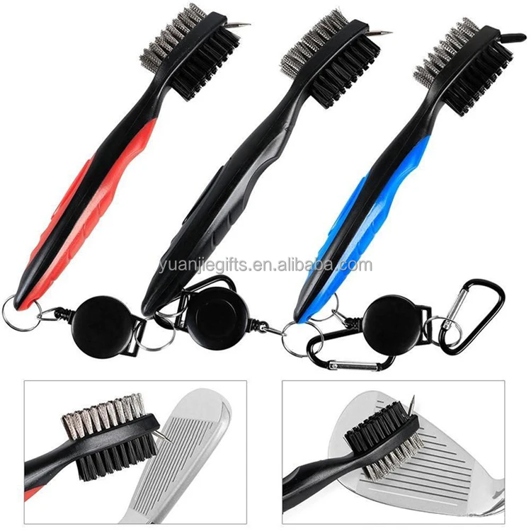 Double Sided 31.5 cm Golf Club Cleaner Brushes Golf Accessories Cleaning Tool Golf Brush Cleaner factory