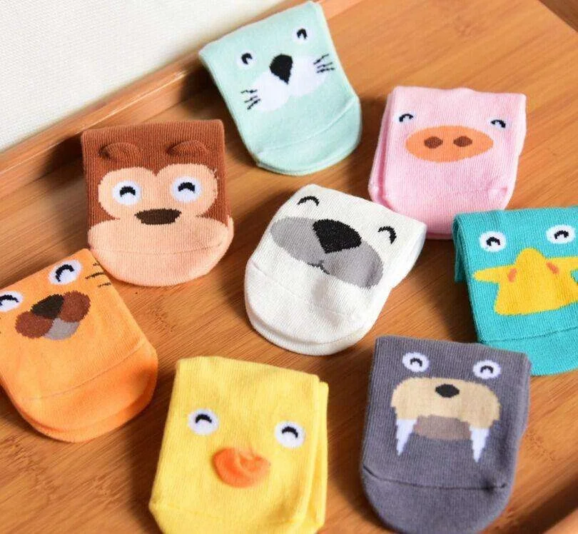 
Специальные детские носки с 3d рисунком из мультфильма, Нескользящие Необычные вязаные детские носки с животными 