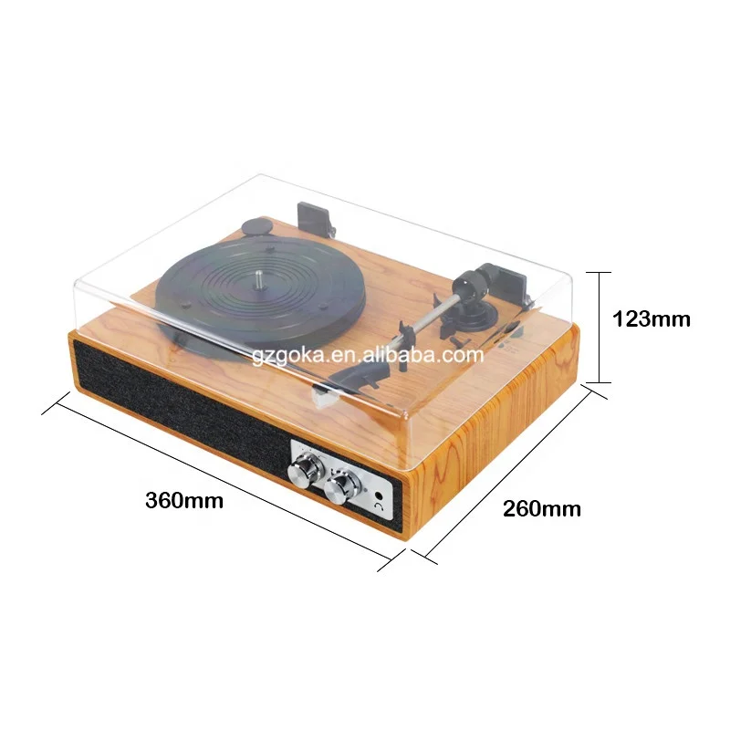 Made in China Gramophone Record Player Blue Tooth Record Player New Vinyl Record Player with Dust Cover