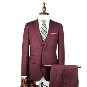 Men's Fashion Wedding Suits Pants Single Breasted Notched Lapel Jacquard Lining Breathable Viscose/Polyester Fabric Fast