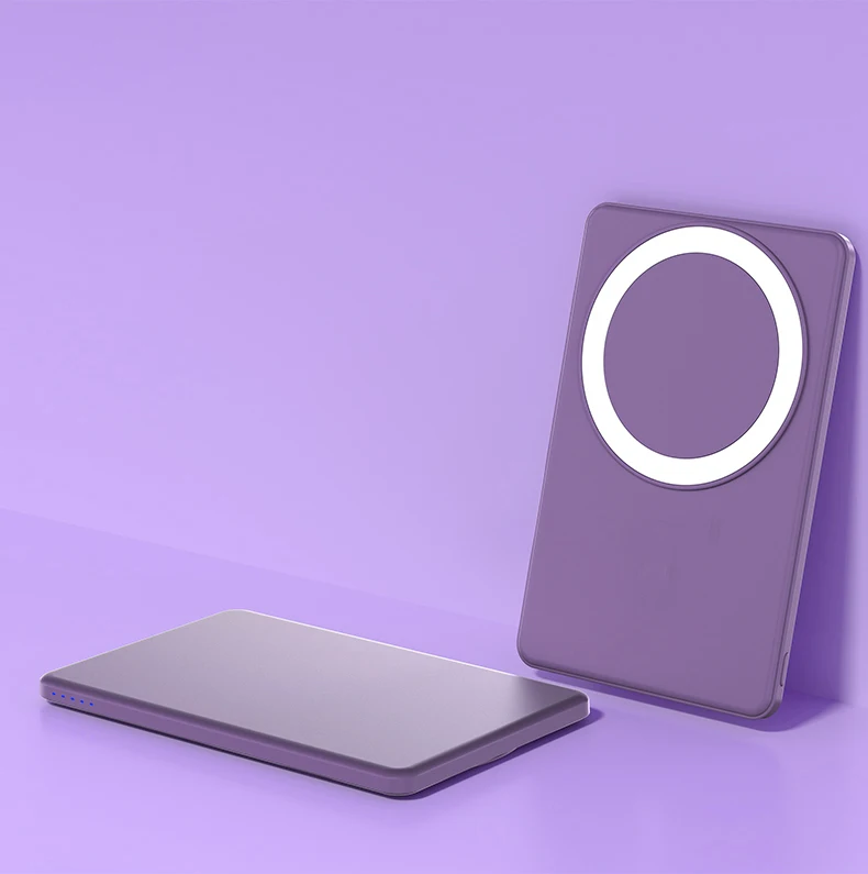 Portable Mini Power Banks High Capacity 5000mmAh 15W Fast Charging Output Magnetic Wireless Charger Power Station