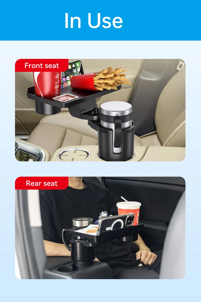 4 In 1 Car Phone Holder Tomato Sauce Tray Angle Adjustable Car Cup