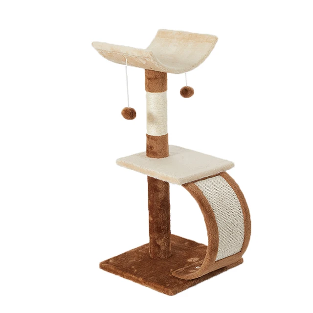 Luxury cat crawling tower cat and grasping toy solid wood pet furniture house kitten tree