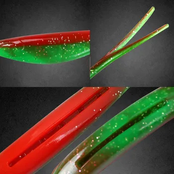 180mm 18g Drop Shooting Soft Bait V-shape Split Tail Fishing Lure Swimbait Worm Freshwater Bass Fishing Tackle – Soft Lure – view 4