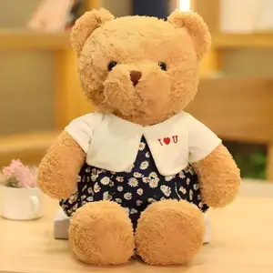 Shengye Custom Colorful Classic Stuffed Animal 15cm 20cm 25cm 30cm 40cm 50cm Big Size Giant Teddy Bear Plush Toy with T-Shirt