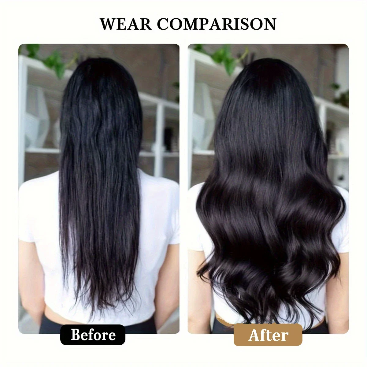 Jet Black ίσια ταινία σε επεκτάσεις μαλλιών, αόρατη ταινία άνευ ραφής, σε υφάδι δέρματος επεκτάσεων ανθρώπινης τρίχας για γυναίκες_voghion.com