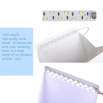 20cm Mini Portable Photography Soft Box with Led Light Photo Studio Accessories detail image