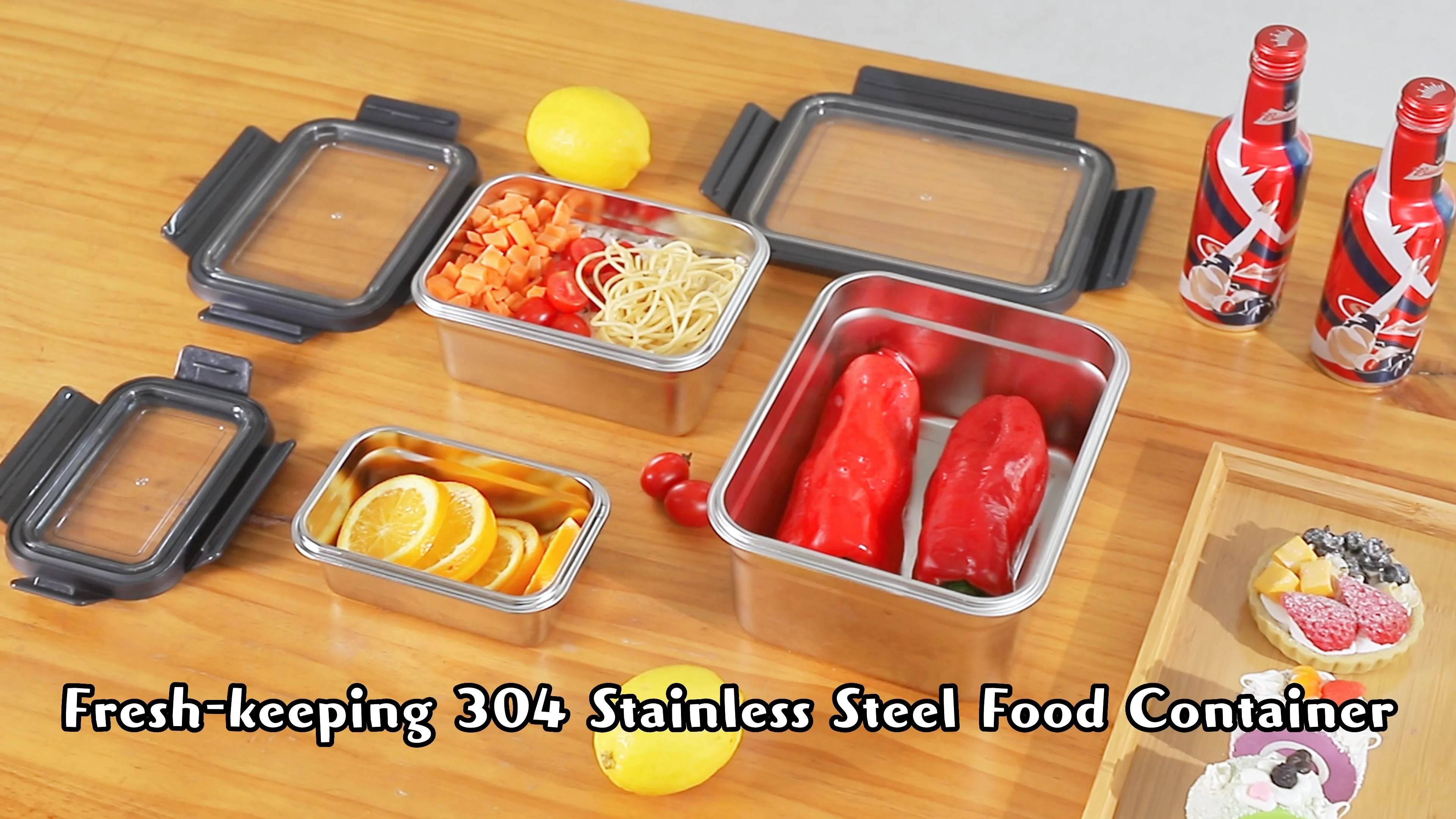 New Seal Refrigerator Food Storage Organizer Containers For Kitchen Stackable Storage Containers