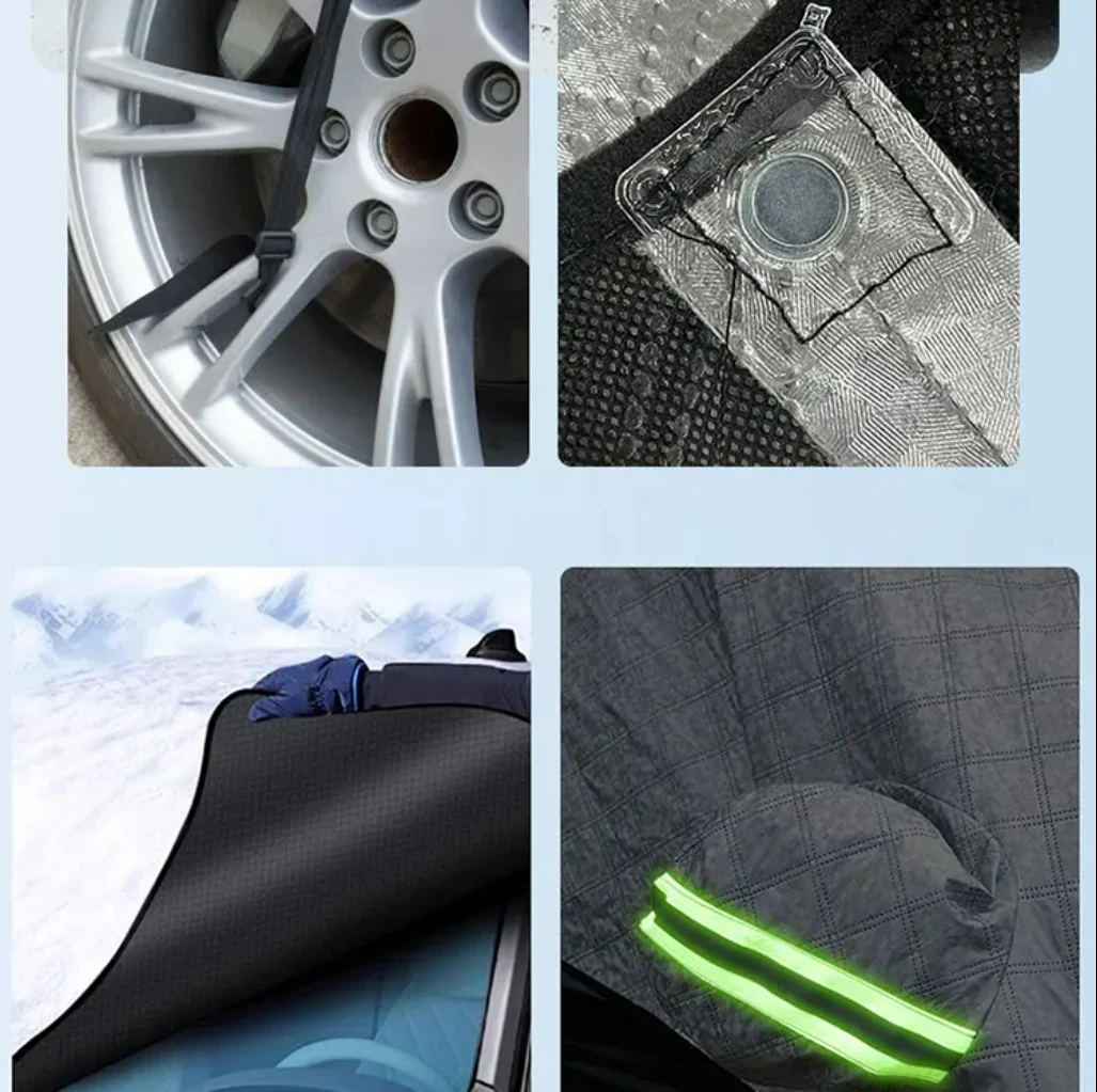 Universal Car Sunshade Snow Cover Foldable Portable Car Windshield Cover Protector Anti-frost Mat