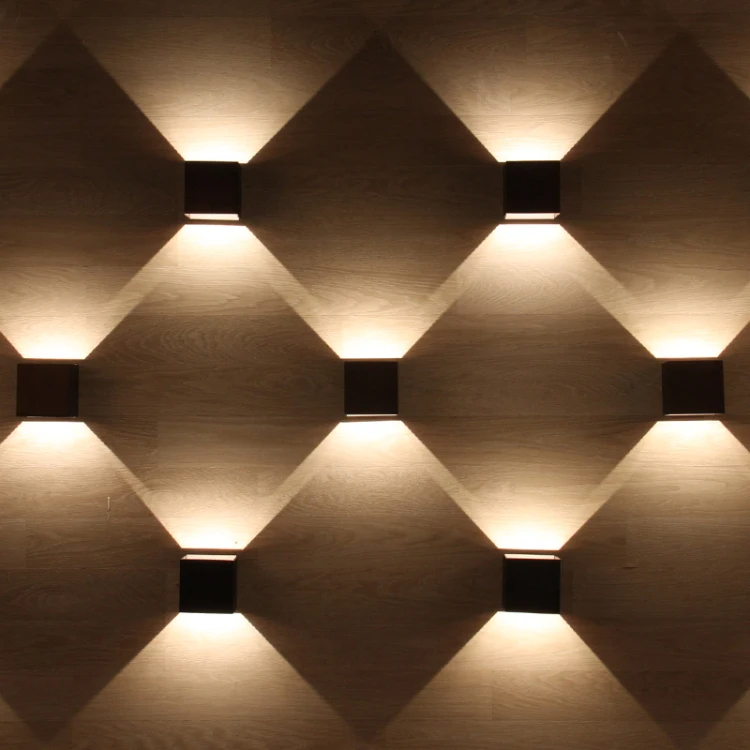 Cube Wall Lamp Pattern up Down Lighting Living Room Wall Lights Decorative Hotel Corridor Light Artistry Pattern