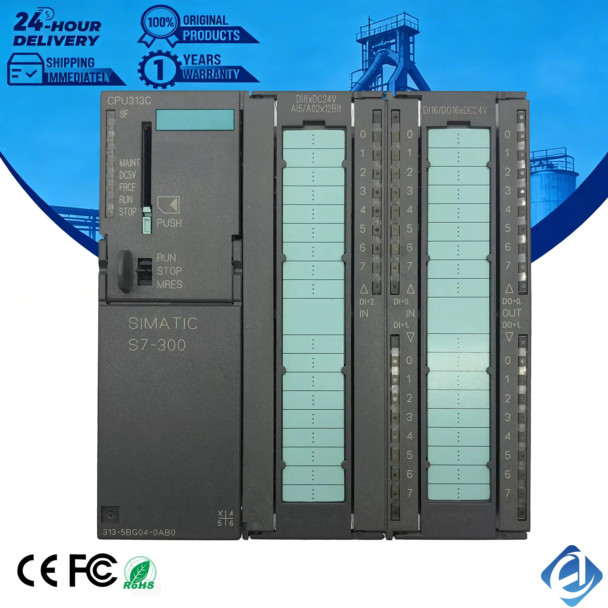 New Original 6ES7313-5BG04-0AB0 6ES7 313-5BG04-0AB0 EPR Compliant CE Certified SIMATIC S7-300 CPU Stock in Warehouse