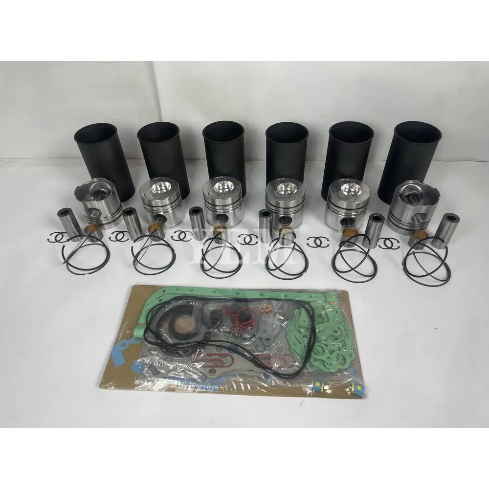 PE6T Engine Overhaul Kit With Full Gasket Set Piston Rings Set Liner for Nissan Forklift Excavator Loaders