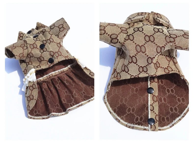 Модная одежда для щенков, дизайнерская Роскошная зимняя одежда для собак, аксессуары для домашних животных, платья, хлопковая клетчатая зимняя одежда для женщин, Классическая