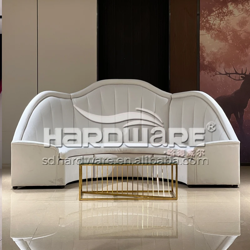 Luxury High Back Design Semi Circle Shape Loveseat Event Hotel Restaurant Wedding Stage Sofa