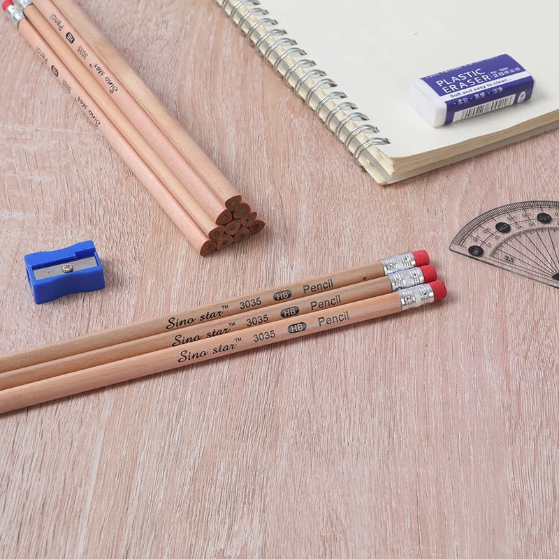 High quality pre-sharpened basswood pencil hb pencil lead custom logo promotional gifts hb wood pencils in stock