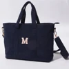 Bolso Tote de pana Azul Marino