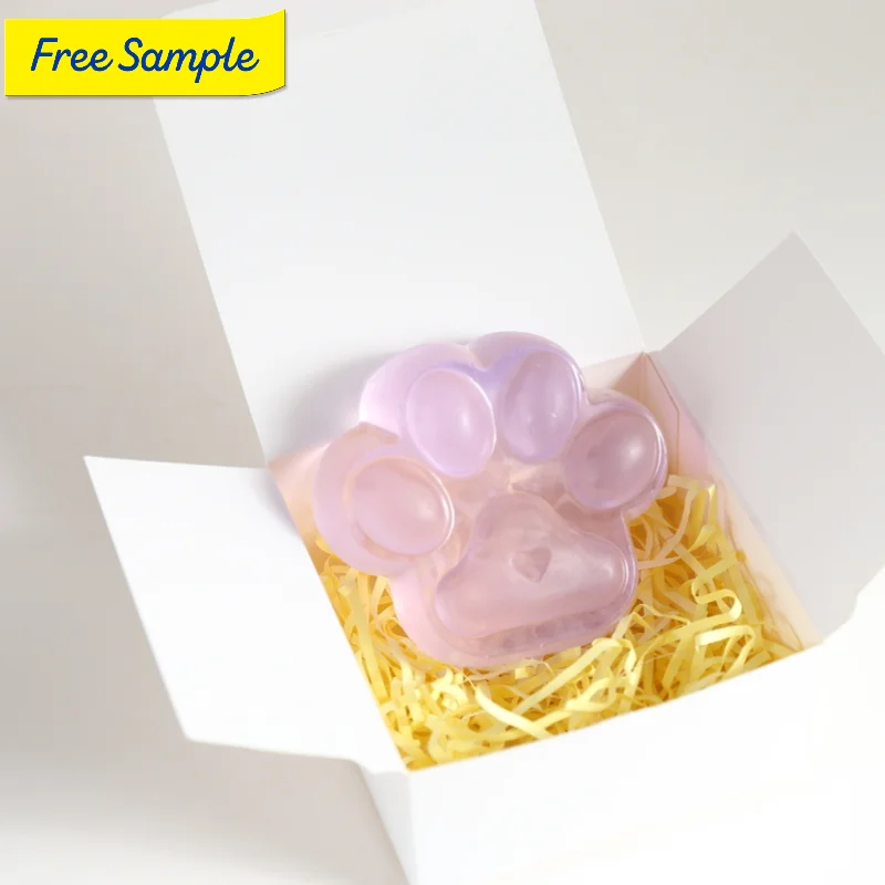 Plant Essential Oils Pet Shampoo Soap Bar Cat Claw Shape Anti Fleas Mites Lice Pet Hair Clean Dog Cat Handmade Pet Soap